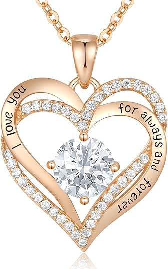 Forever Love Heart Necklace – S925 Silver with Birthstone