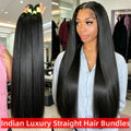 Indian Straight Hair Bundles 1/3/4/5 Pcs  Cuticle Aligned Raw Human Hair Straight Bundles Hair Weave Extensions For Black Women