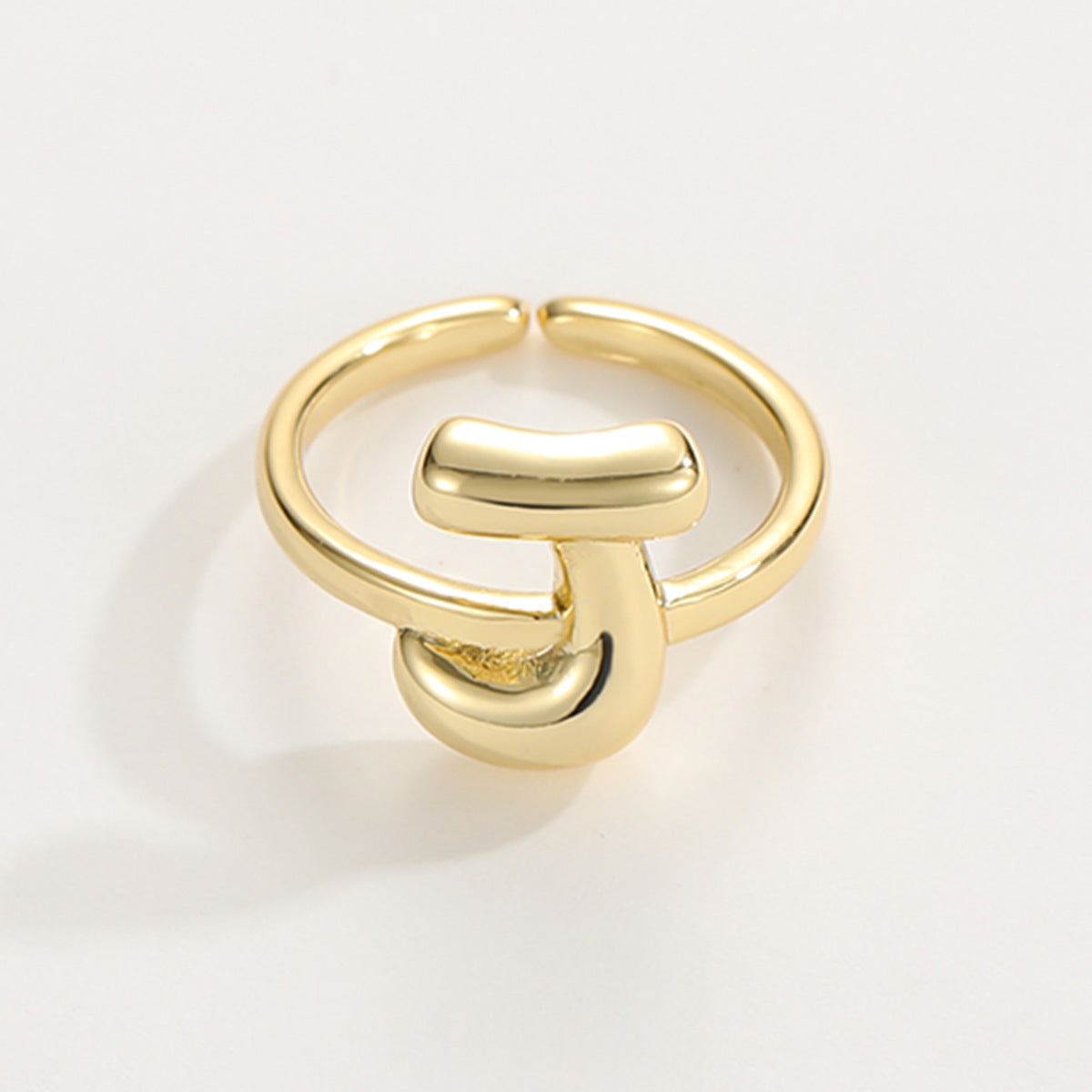 Adjustable English Letter Ring With Adjustable Opening